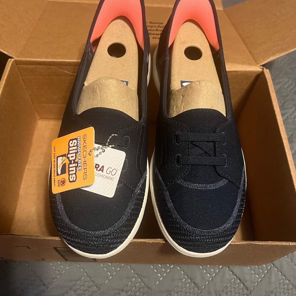 Skechers Navy Blue Slip-On Sneakers